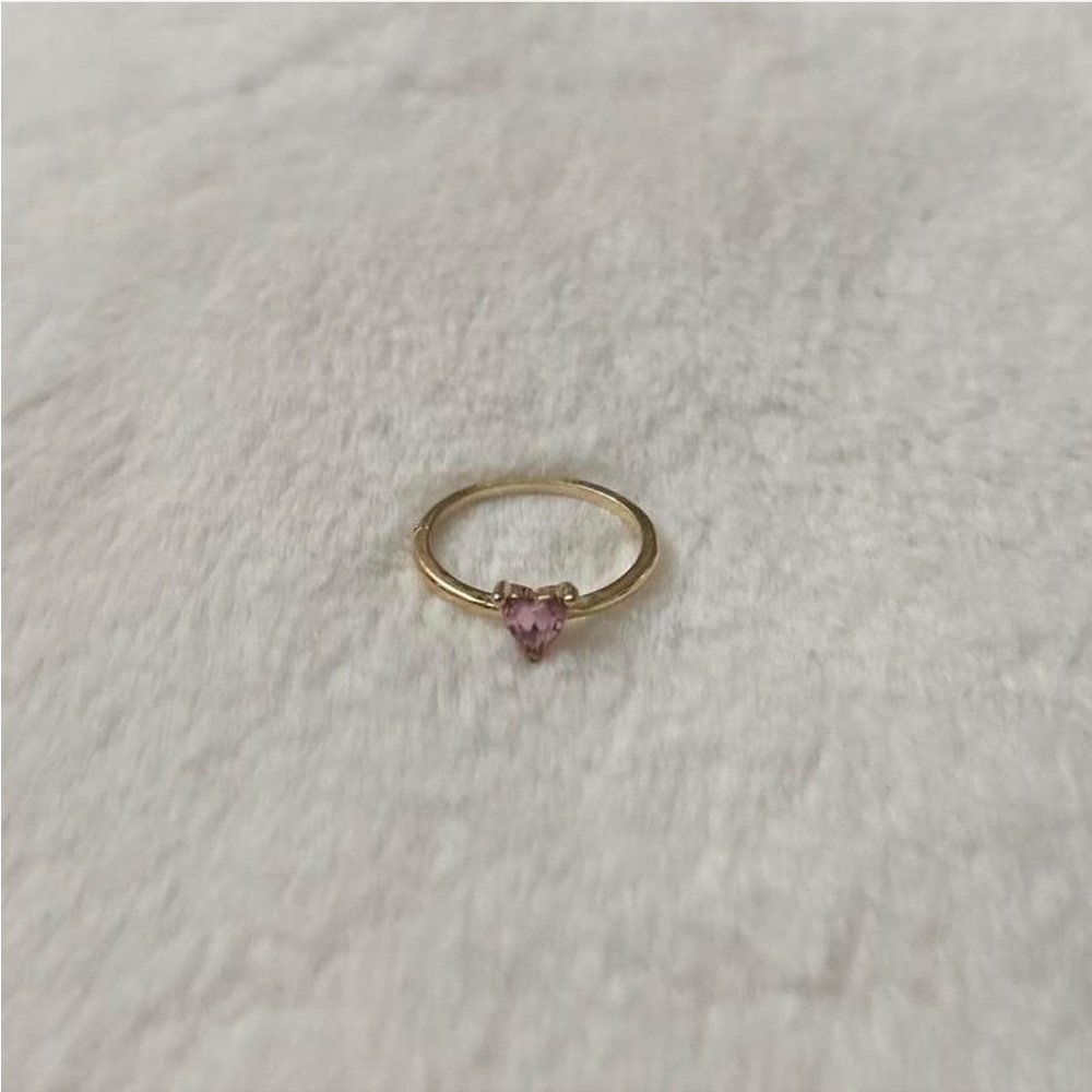5/$15 🩷 MUST BUNDLE Gold Ring with Pink Heart Gemstone - Picture 3 of 5